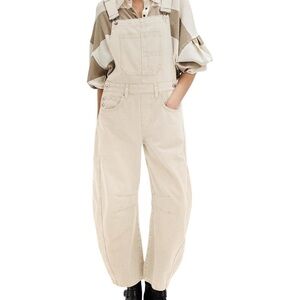 Women's Beige Overalls
